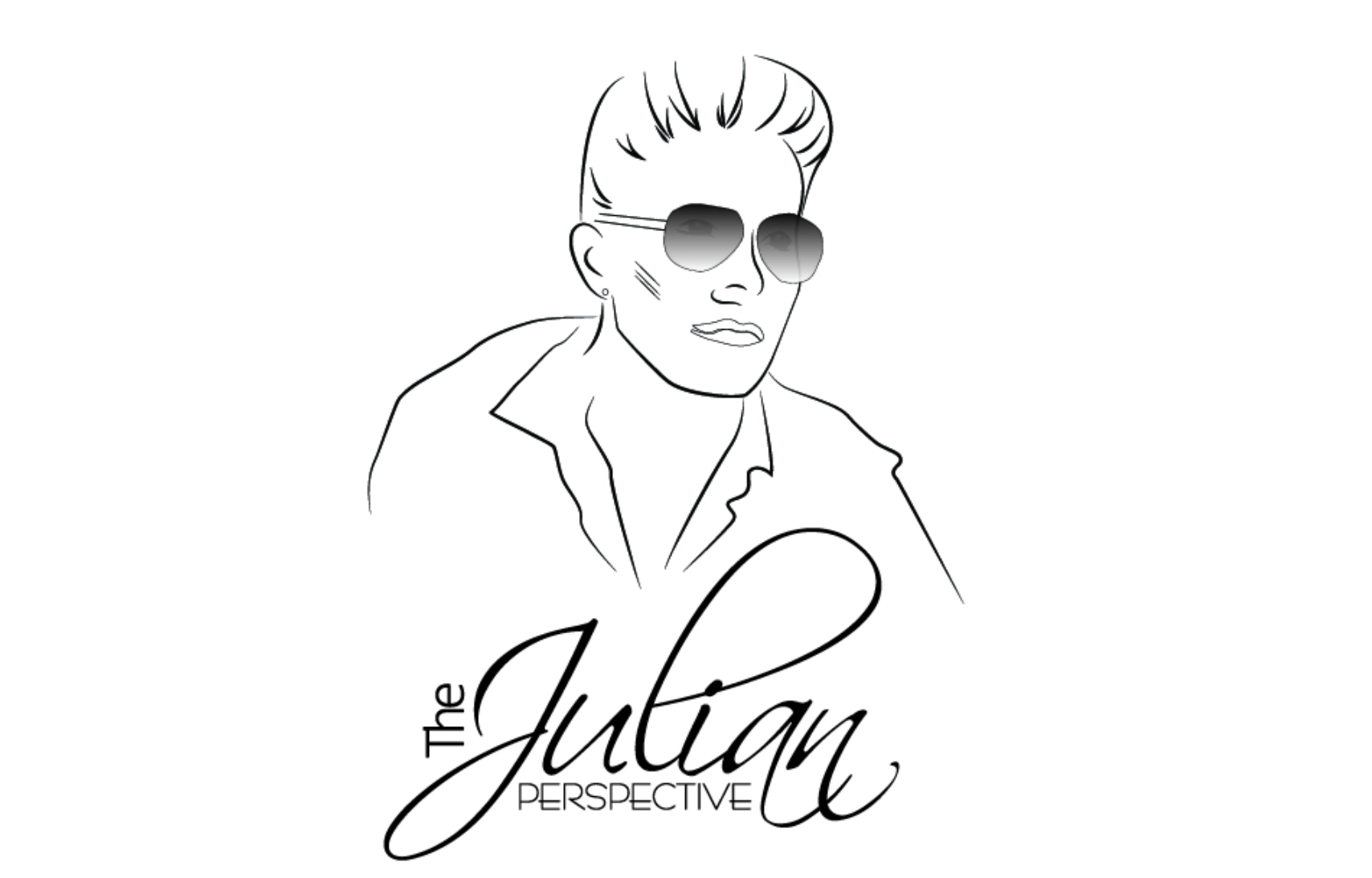 Illustration of person with sunglasses, "The Julian Perspective".